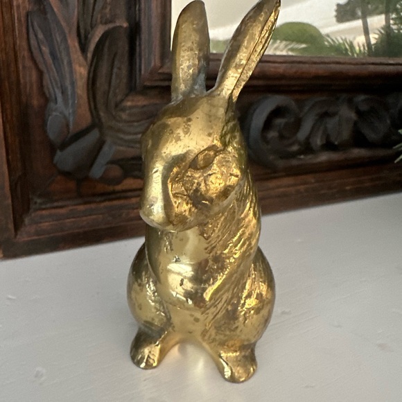 Vintage Boho Solid Brass Bunny - Picture 2 of 5